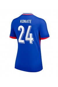 Frankrijk Ibrahima Konate #24 Voetbaltruitje Thuis tenue Dames EK 2024 Korte Mouw